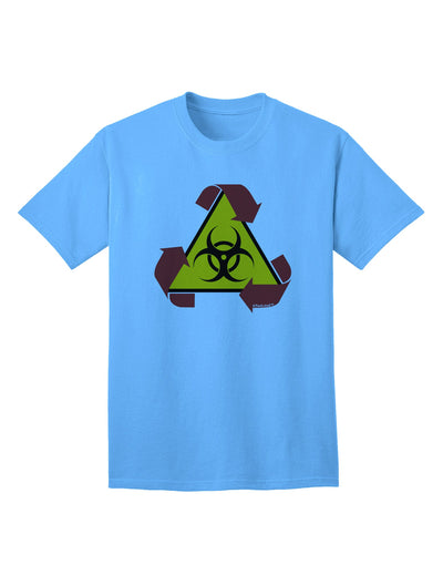 Eco-Friendly Biohazard Sign Adult T-Shirt: A Sustainable Fashion Choice by TooLoud-Mens T-shirts-TooLoud-Aquatic-Blue-Small-Davson Sales