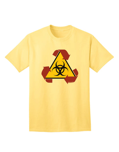 Eco-Friendly Biohazard Sign Adult T-Shirt: A Sustainable Fashion Choice by TooLoud-Mens T-shirts-TooLoud-Yellow-Small-Davson Sales