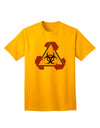 Eco-Friendly Biohazard Sign Adult T-Shirt: A Sustainable Fashion Choice by TooLoud-Mens T-shirts-TooLoud-Gold-Small-Davson Sales