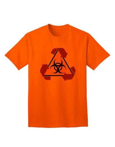 Eco-Friendly Biohazard Sign Adult T-Shirt: A Sustainable Fashion Choice by TooLoud-Mens T-shirts-TooLoud-Orange-Small-Davson Sales