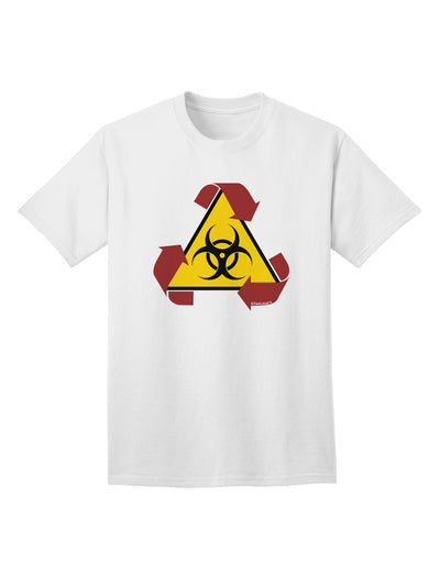 Eco-Friendly Biohazard Sign Adult T-Shirt: A Sustainable Fashion Choice by TooLoud-Mens T-shirts-TooLoud-White-Small-Davson Sales