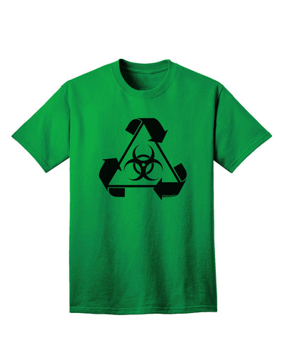 Eco-friendly Biohazard Sign Black and White Adult T-Shirt - A Sustainable Fashion Choice by TooLoud-Mens T-shirts-TooLoud-Kelly-Green-Small-Davson Sales