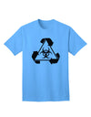 Eco-friendly Biohazard Sign Black and White Adult T-Shirt - A Sustainable Fashion Choice by TooLoud-Mens T-shirts-TooLoud-Aquatic-Blue-Small-Davson Sales