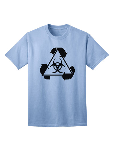 Eco-friendly Biohazard Sign Black and White Adult T-Shirt - A Sustainable Fashion Choice by TooLoud-Mens T-shirts-TooLoud-Light-Blue-Small-Davson Sales