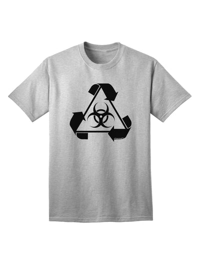 Eco-friendly Biohazard Sign Black and White Adult T-Shirt - A Sustainable Fashion Choice by TooLoud-Mens T-shirts-TooLoud-AshGray-Small-Davson Sales