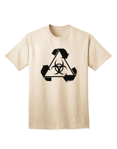 Eco-friendly Biohazard Sign Black and White Adult T-Shirt - A Sustainable Fashion Choice by TooLoud-Mens T-shirts-TooLoud-Natural-Small-Davson Sales