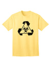 Eco-friendly Biohazard Sign Black and White Adult T-Shirt - A Sustainable Fashion Choice by TooLoud-Mens T-shirts-TooLoud-Yellow-Small-Davson Sales