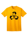 Eco-friendly Biohazard Sign Black and White Adult T-Shirt - A Sustainable Fashion Choice by TooLoud-Mens T-shirts-TooLoud-Gold-Small-Davson Sales