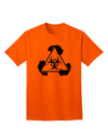 Eco-friendly Biohazard Sign Black and White Adult T-Shirt - A Sustainable Fashion Choice by TooLoud-Mens T-shirts-TooLoud-Orange-Small-Davson Sales