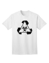 Eco-friendly Biohazard Sign Black and White Adult T-Shirt - A Sustainable Fashion Choice by TooLoud-Mens T-shirts-TooLoud-White-Small-Davson Sales