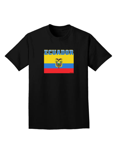 Ecuador Flag Adult Dark T-Shirt-Mens T-Shirt-TooLoud-Black-Small-Davson Sales