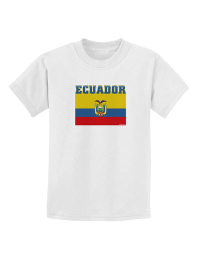 Ecuador Flag Childrens T-Shirt-Childrens T-Shirt-TooLoud-White-X-Small-Davson Sales