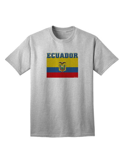 Ecuador Flag-Inspired Adult T-Shirt: Express Your Pride in Style-Mens T-shirts-TooLoud-AshGray-Small-Davson Sales