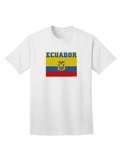 Ecuador Flag-Inspired Adult T-Shirt: Express Your Pride in Style-Mens T-shirts-TooLoud-White-Small-Davson Sales