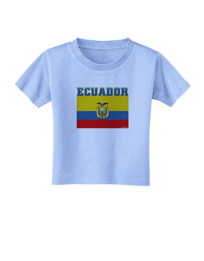 Ecuador Flag Toddler T-Shirt-Toddler T-Shirt-TooLoud-Aquatic-Blue-2T-Davson Sales