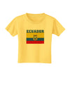 Ecuador Flag Toddler T-Shirt-Toddler T-Shirt-TooLoud-Yellow-2T-Davson Sales