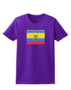 Ecuador Flag Womens Dark T-Shirt-TooLoud-Purple-X-Small-Davson Sales