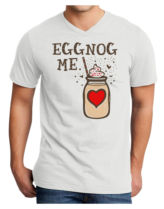 Eggnog Me Adult V-Neck T-shirt-Mens T-Shirt-TooLoud-White-Small-Davson Sales