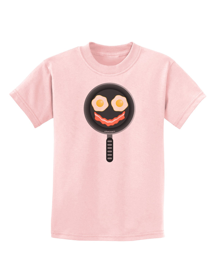 Eggs and Bacon Smiley Face Childrens T-Shirt by TooLoud-Childrens T-Shirt-TooLoud-White-X-Small-Davson Sales