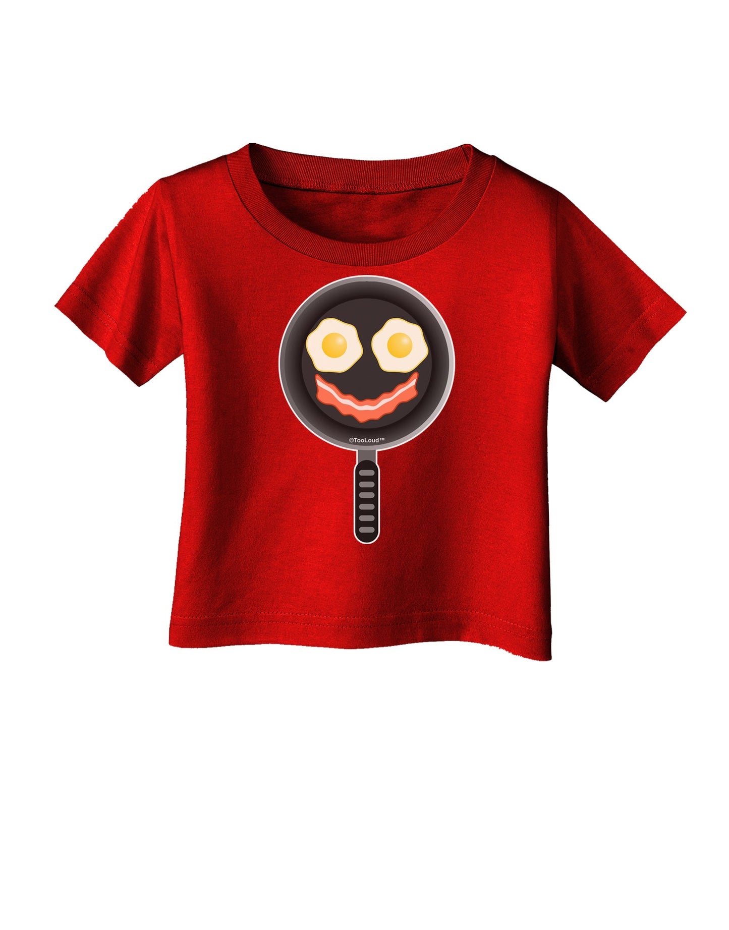 Eggs and Bacon Smiley Face Infant T-Shirt Dark by TooLoud-Infant T-Shirt-TooLoud-Red-06-Months-Davson Sales