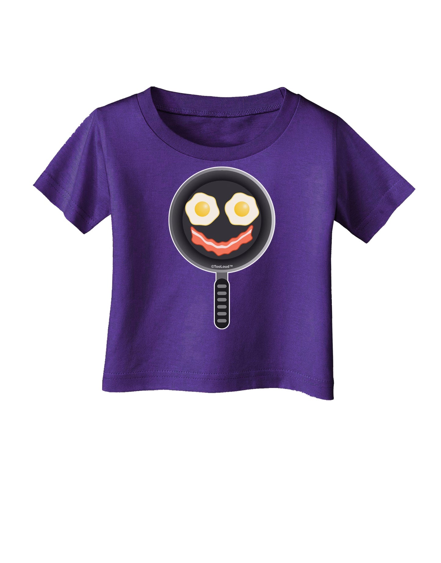 Eggs and Bacon Smiley Face Infant T-Shirt Dark by TooLoud-Infant T-Shirt-TooLoud-Purple-06-Months-Davson Sales