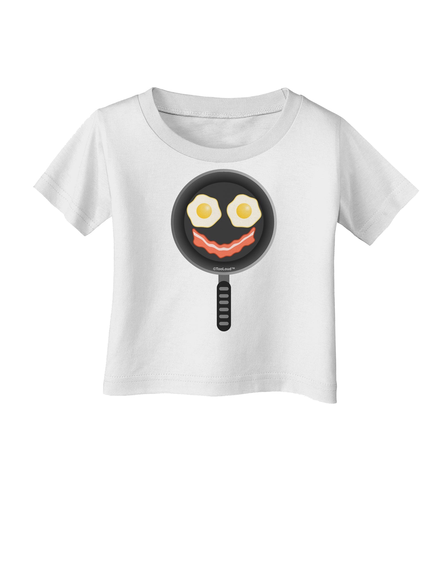 Eggs and Bacon Smiley Face Infant T-Shirt by TooLoud-Infant T-Shirt-TooLoud-White-06-Months-Davson Sales