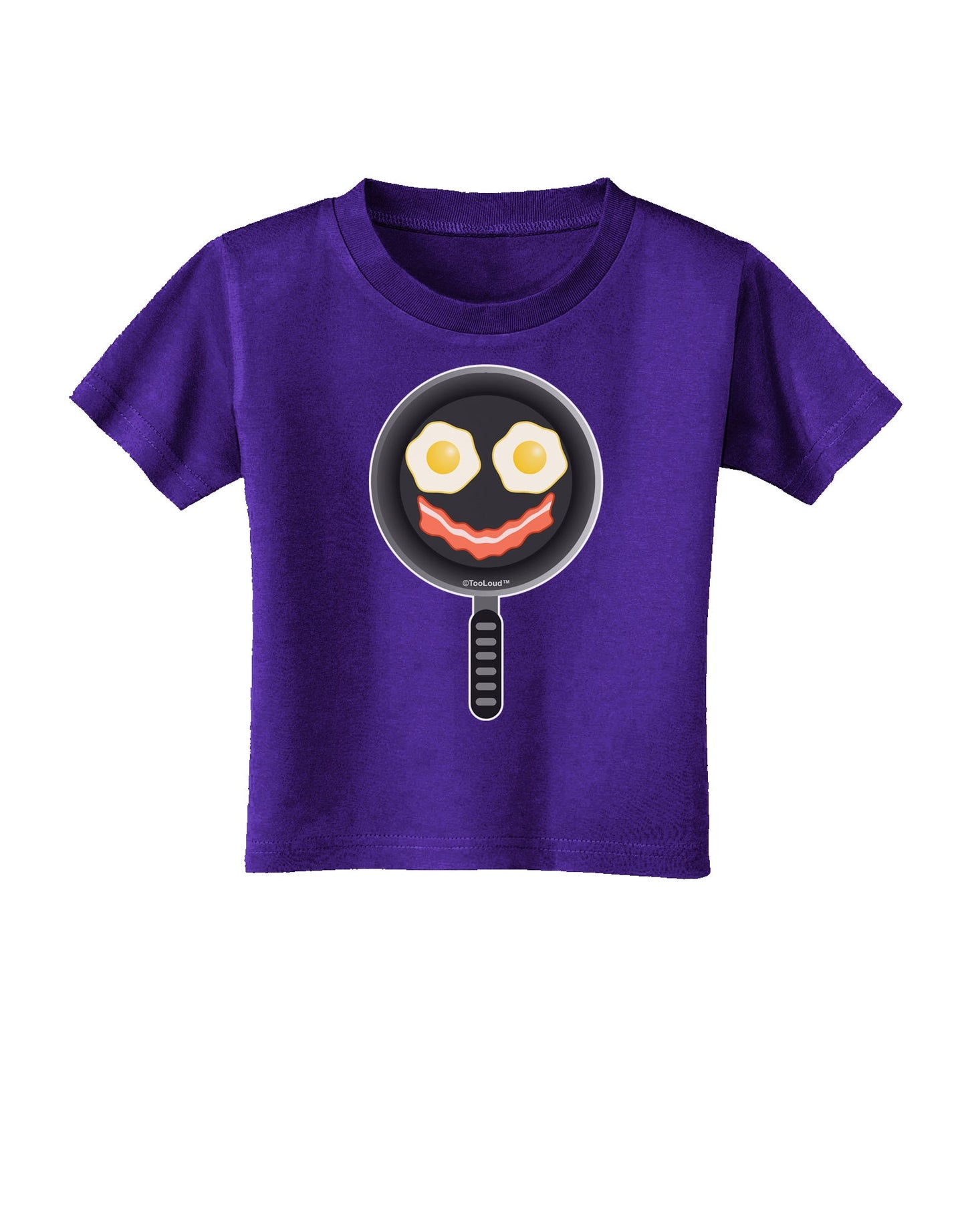 Eggs and Bacon Smiley Face Toddler T-Shirt Dark by TooLoud-Toddler T-Shirt-TooLoud-Purple-2T-Davson Sales