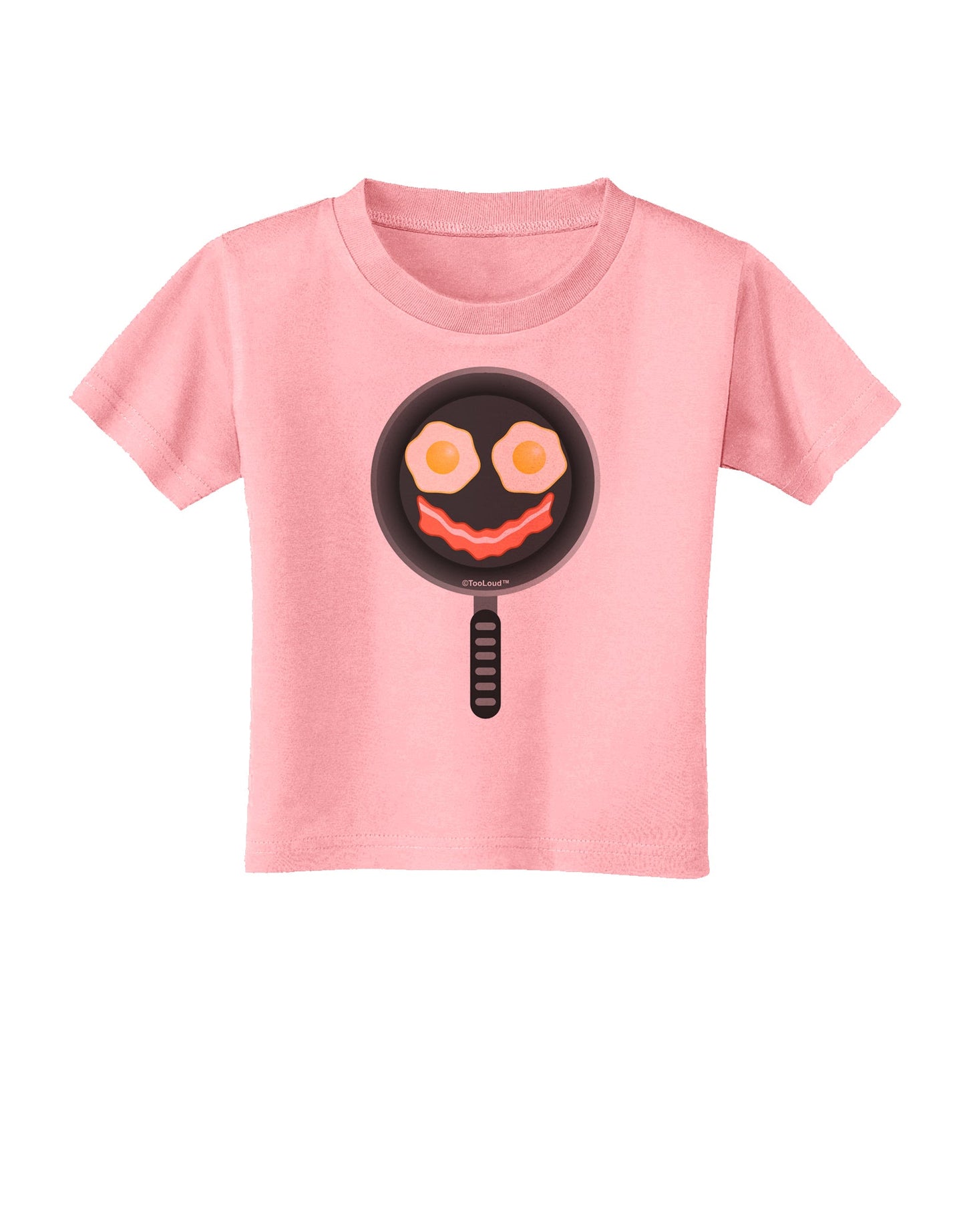 Eggs and Bacon Smiley Face Toddler T-Shirt by TooLoud-Toddler T-Shirt-TooLoud-Candy-Pink-2T-Davson Sales