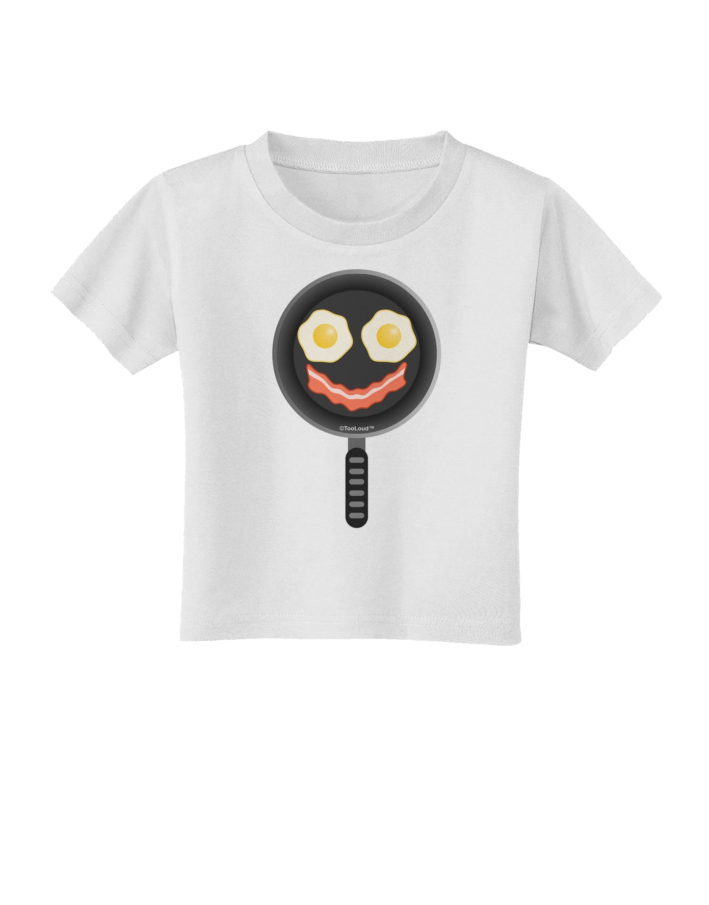 Eggs and Bacon Smiley Face Toddler T-Shirt by TooLoud-Toddler T-Shirt-TooLoud-White-2T-Davson Sales