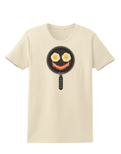 Eggs and Bacon Smiley Face Womens T-Shirt by TooLoud-Womens T-Shirt-TooLoud-Natural-X-Small-Davson Sales