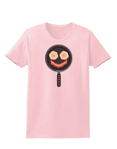 Eggs and Bacon Smiley Face Womens T-Shirt by TooLoud-Womens T-Shirt-TooLoud-PalePink-X-Small-Davson Sales