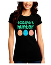 Eggspert Hunter - Easter - Green Juniors Crew Dark T-Shirt by TooLoud-T-Shirts Juniors Tops-TooLoud-Black-Juniors Fitted Small-Davson Sales