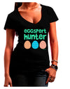 Eggspert Hunter - Easter - Green Juniors V-Neck Dark T-Shirt by TooLoud-Womens V-Neck T-Shirts-TooLoud-Black-Juniors Fitted Small-Davson Sales