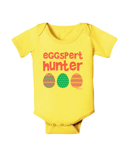 Eggspert Hunter - Easter - Pink Baby Romper Bodysuit by TooLoud-Baby Romper-TooLoud-Yellow-06-Months-Davson Sales