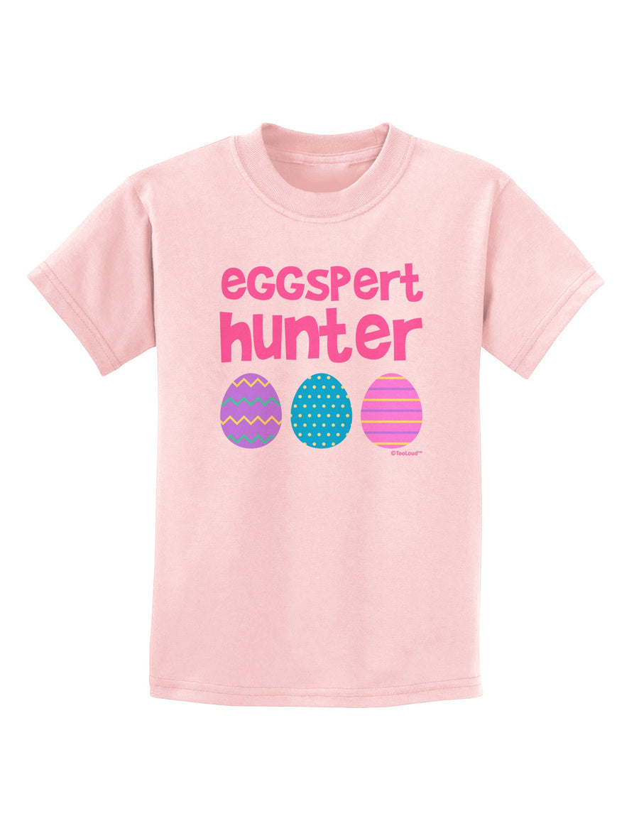 Eggspert Hunter - Easter - Pink Childrens T-Shirt by TooLoud-Childrens T-Shirt-TooLoud-White-X-Small-Davson Sales