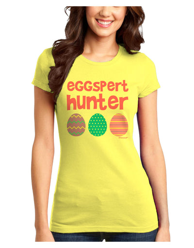 Eggspert Hunter - Easter - Pink Juniors T-Shirt by TooLoud-Womens Juniors T-Shirt-TooLoud-Yellow-Juniors Fitted X-Small-Davson Sales