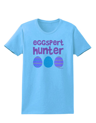 Eggspert Hunter - Easter - Pink Womens T-Shirt by TooLoud-Womens T-Shirt-TooLoud-Aquatic-Blue-X-Small-Davson Sales