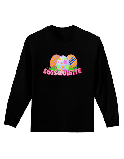 Eggsquisite Adult Long Sleeve Dark T-Shirt-TooLoud-Black-Small-Davson Sales