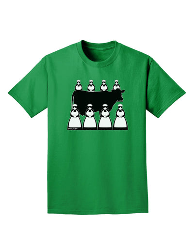 Eight Maids A Milking Adult Dark T-Shirt-Mens T-Shirt-TooLoud-Kelly-Green-Small-Davson Sales