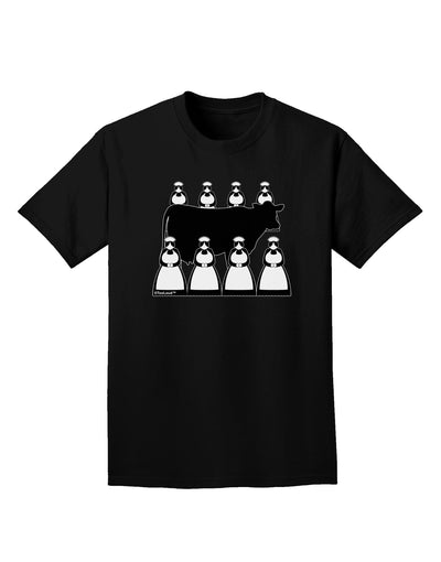 Eight Maids A Milking Adult Dark T-Shirt-Mens T-Shirt-TooLoud-Black-Small-Davson Sales