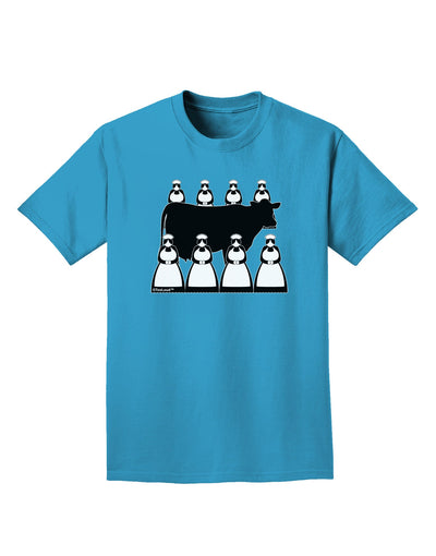 Eight Maids A Milking Adult Dark T-Shirt-Mens T-Shirt-TooLoud-Turquoise-Small-Davson Sales