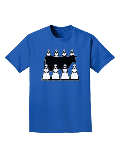 Eight Maids A Milking Adult Dark T-Shirt-Mens T-Shirt-TooLoud-Royal-Blue-Small-Davson Sales