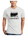 Eight Maids A Milking Adult V-Neck T-shirt-Mens V-Neck T-Shirt-TooLoud-White-Small-Davson Sales