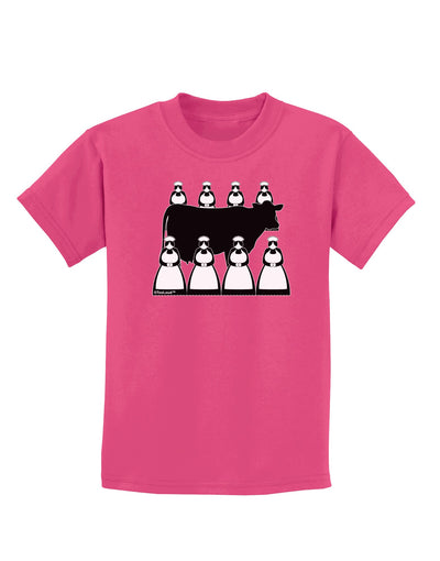 Eight Maids A Milking Childrens Dark T-Shirt-Childrens T-Shirt-TooLoud-Sangria-X-Small-Davson Sales