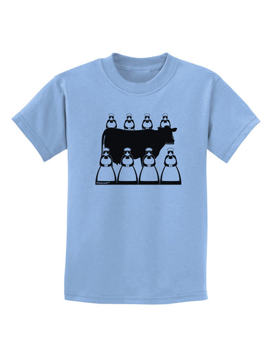 Eight Maids A Milking Childrens T-Shirt-Childrens T-Shirt-TooLoud-Light-Blue-X-Small-Davson Sales