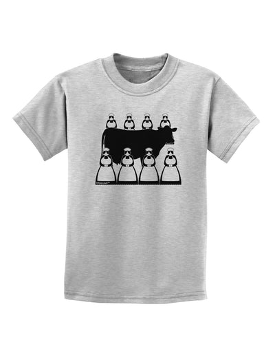 Eight Maids A Milking Childrens T-Shirt-Childrens T-Shirt-TooLoud-AshGray-X-Small-Davson Sales