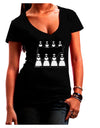 Eight Maids A Milking Juniors V-Neck Dark T-Shirt-Womens V-Neck T-Shirts-TooLoud-Black-Juniors Fitted Small-Davson Sales