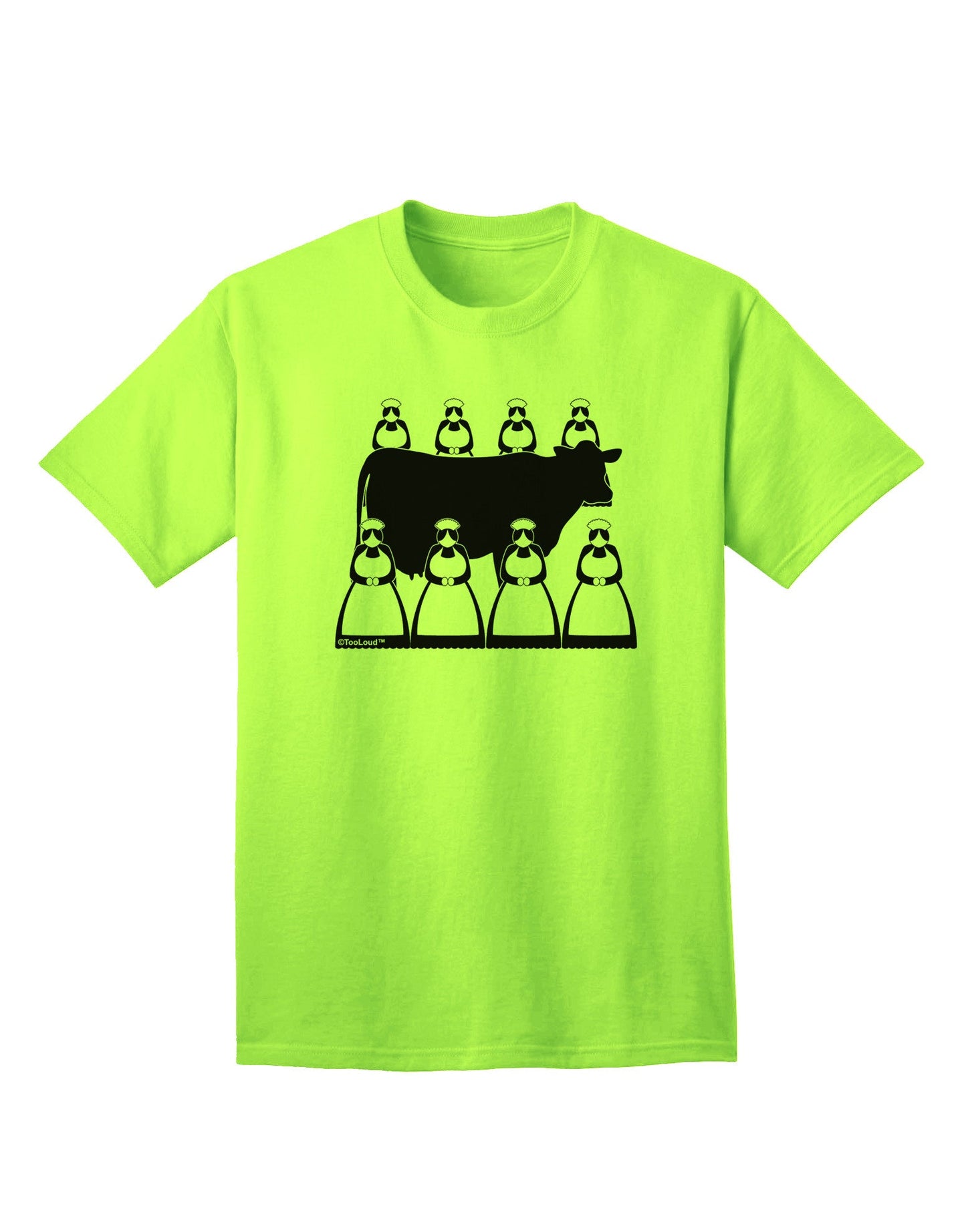 Eight Maids A Milking - Premium Adult T-Shirt for Discerning Shoppers-Mens T-shirts-TooLoud-Neon-Green-Small-Davson Sales