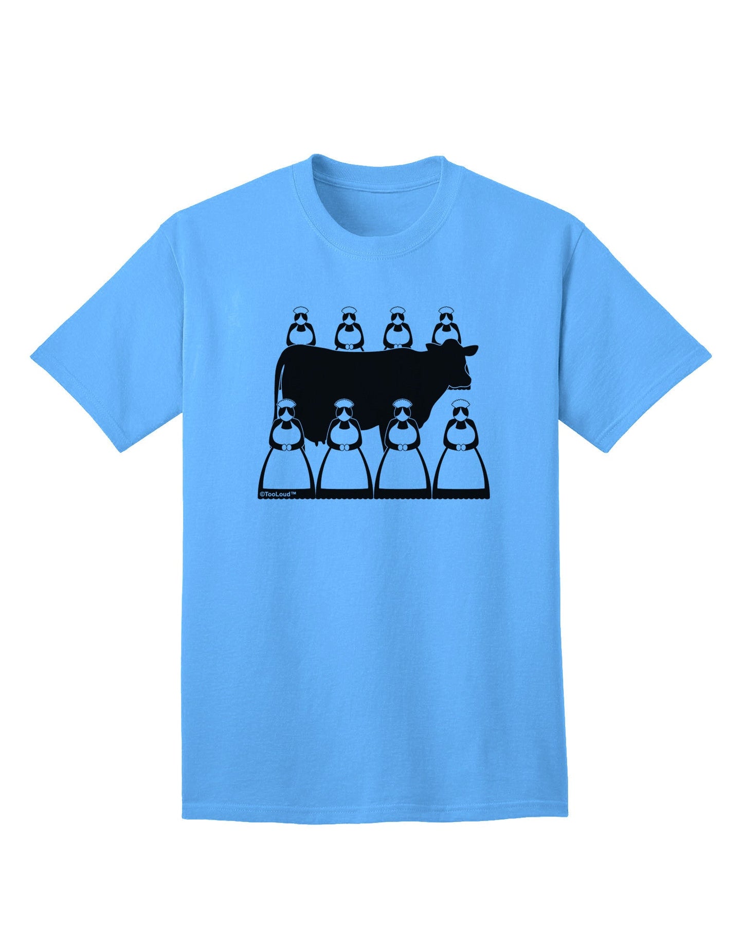 Eight Maids A Milking - Premium Adult T-Shirt for Discerning Shoppers-Mens T-shirts-TooLoud-Aquatic-Blue-Small-Davson Sales