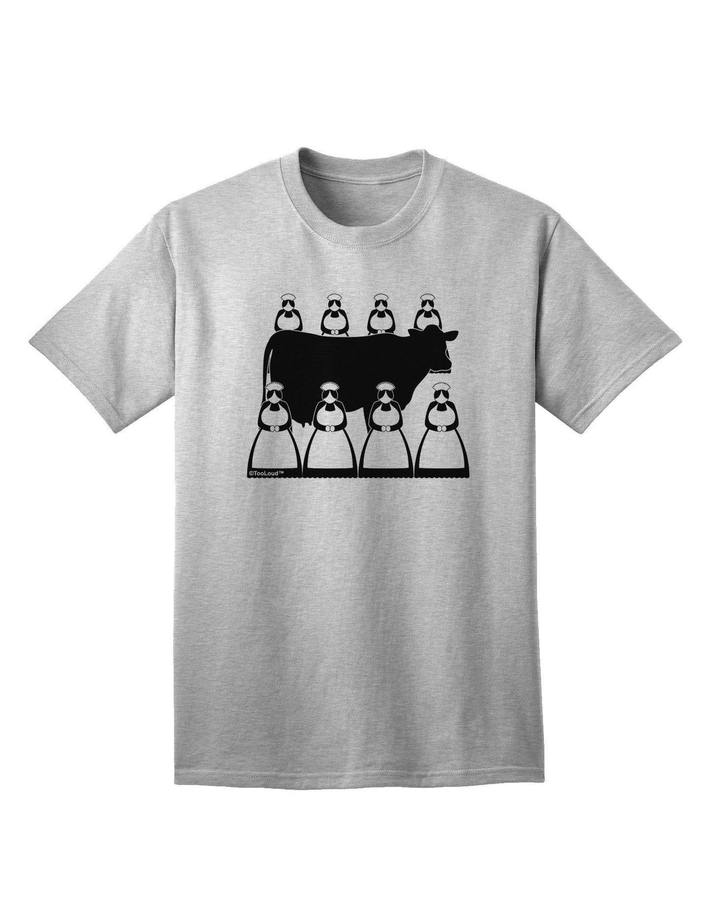 Eight Maids A Milking - Premium Adult T-Shirt for Discerning Shoppers-Mens T-shirts-TooLoud-AshGray-Small-Davson Sales